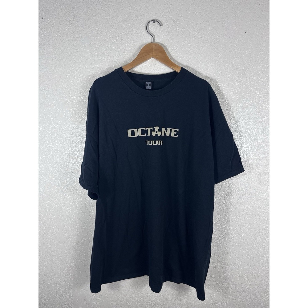 Octane Tour Gildan Heavy Cotton Black Graphic T-Shirt 2XL Double Sided